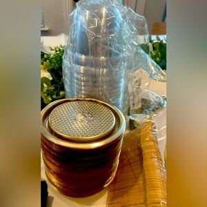 Charcuterie Domes gold & clear with spoons 80 qty